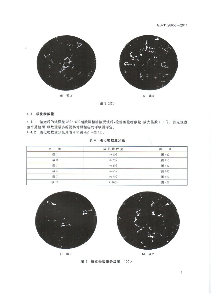 蠕墨鑄鐵金相試驗國家標準GB/T26656-2011